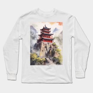 Oriental Imperial Mountain Temple Long Sleeve T-Shirt